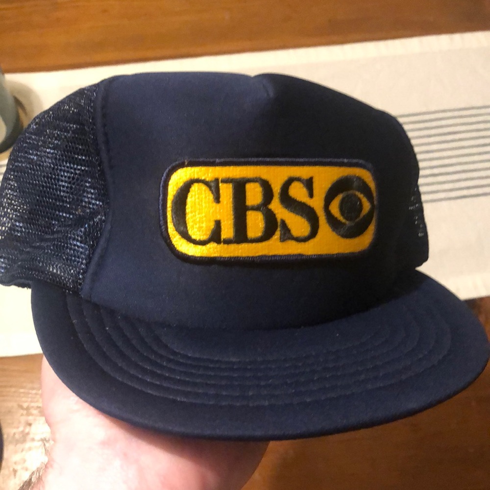 Vintage CBS Snapback Trucker Hat Rare Ball Cap